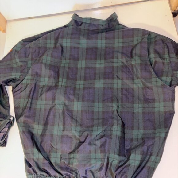 Vintage Polo Golf Ralph Lauren Qtr. Zip Plaid Windbreaker Golf Jacket Navy Green - Picture 13 of 15